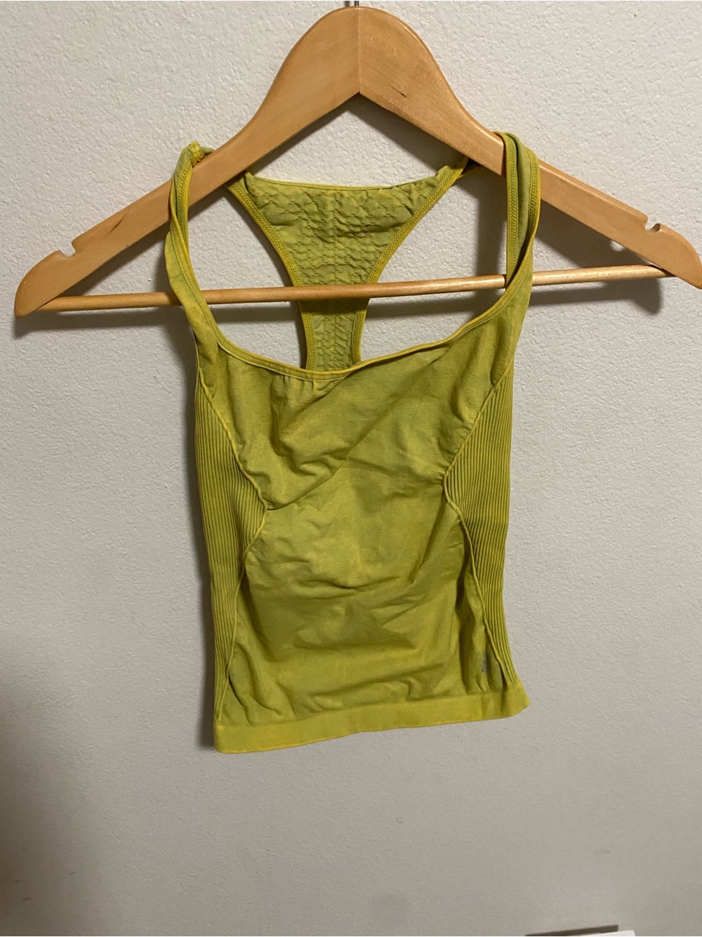 Free People Movement Yellow-Green Racerback Tank Top Size XS